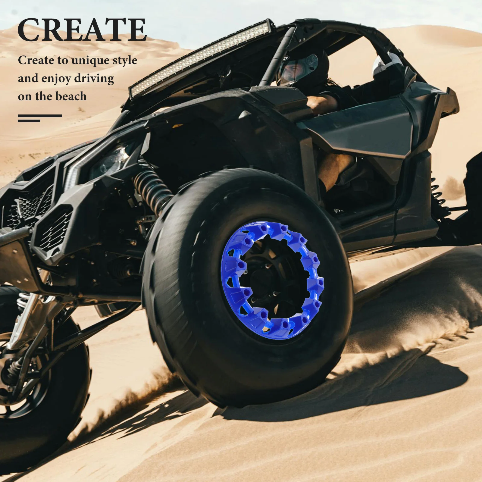 

10 Inch ATV Wheel Hub Decorative Cap Stylish Plastic Rim Protector for Four Wheeled Vehicle Tire Trims Enhancements