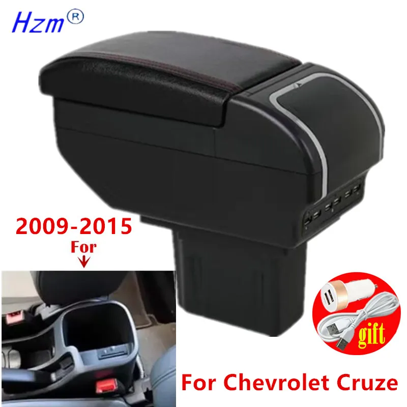 Car Armrest Box for Chevrolet Cruze and Holden Cruze 2009-2015 Centre Storage Box with USB Port Retrofit Accessory
