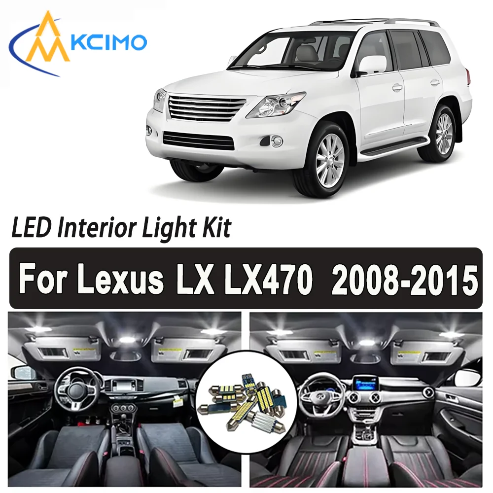 

Kcimo For Lexus LX LX470 (2008-2015) Premium Bright LED Interior Dome Map Trunk Light Kit Car Led Lamps Canbus Car LED Lights