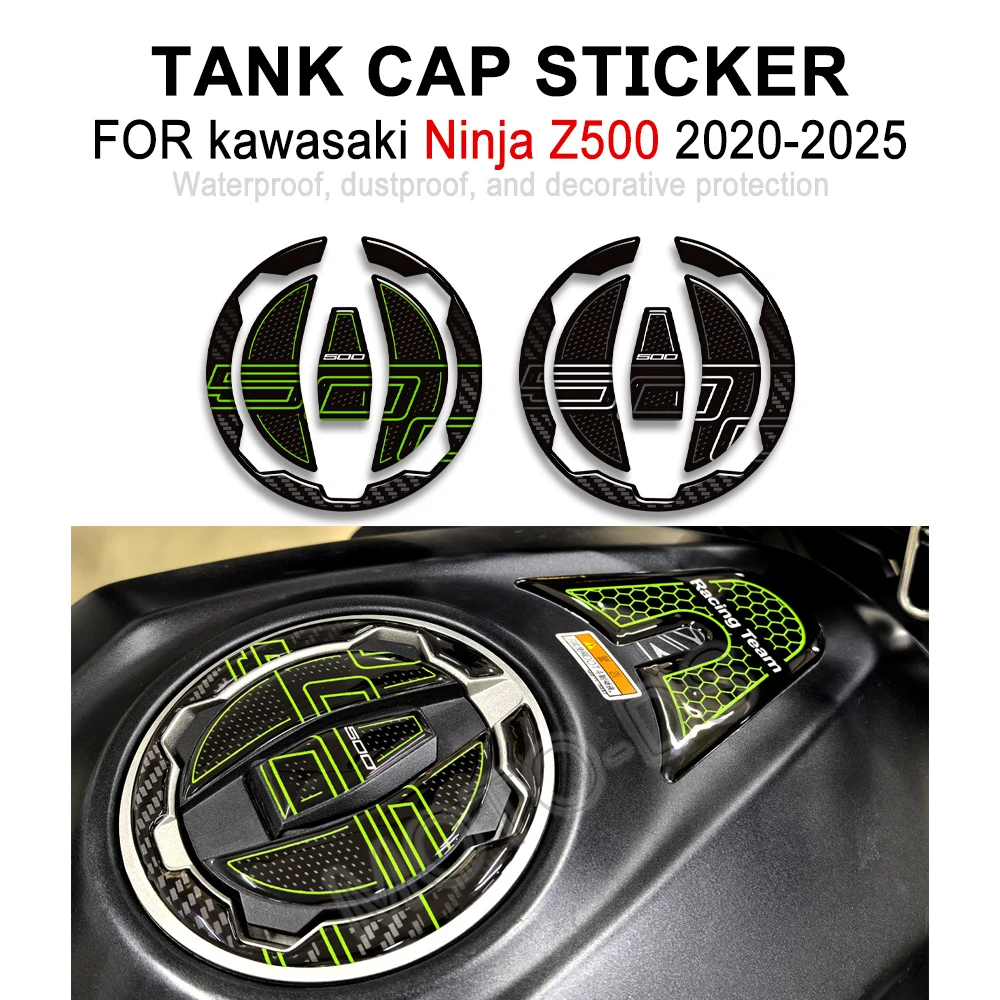 

Motorcycle Fuel Tank Pad Protector Stickers Body Fairing Decals For kawasaki Ninja Z 500 Z500 2020 2021 2022 2023 2024 2025 ﻿