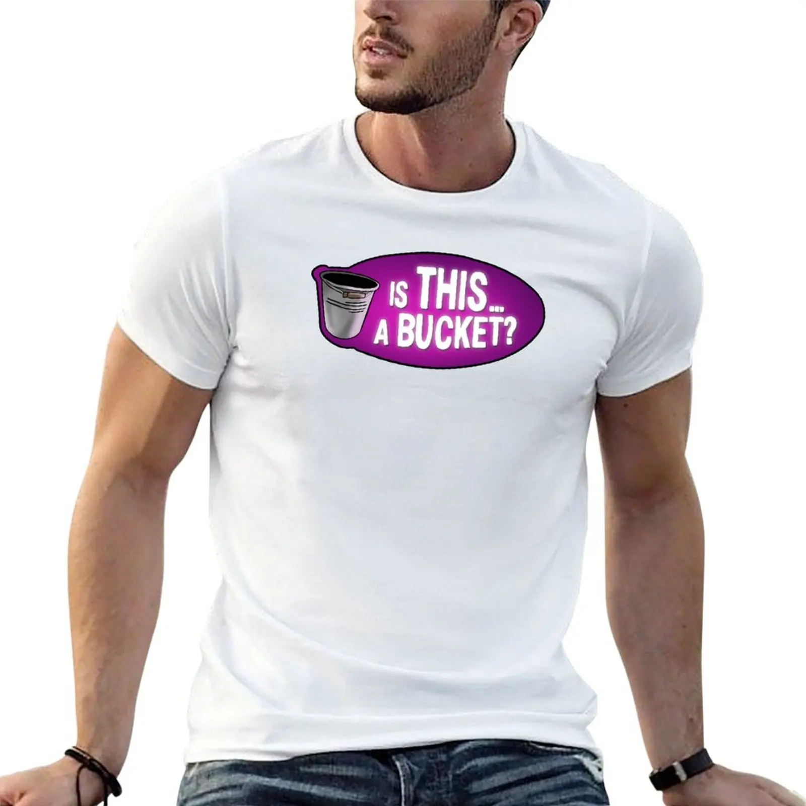 is THIS... a BUCKET? T-Shirt Fashion Casual Short Sleeve Top