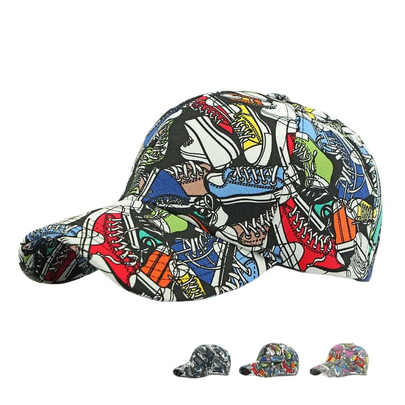 

Уличная солнцезащитная фуражка для мужчин в стиле хип-хоп Y2k для девочек, красочная бейсболка с принтом граффити, весенне-летняя одежда, шляпа