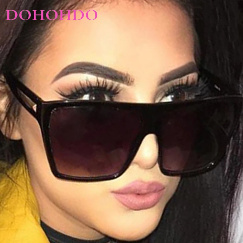 

Vintage Oversized Square Sunglasses For Women Men Brand Designer Summer Traveling Glasses Sunglasses UV400 Gafas De Sol Mujer