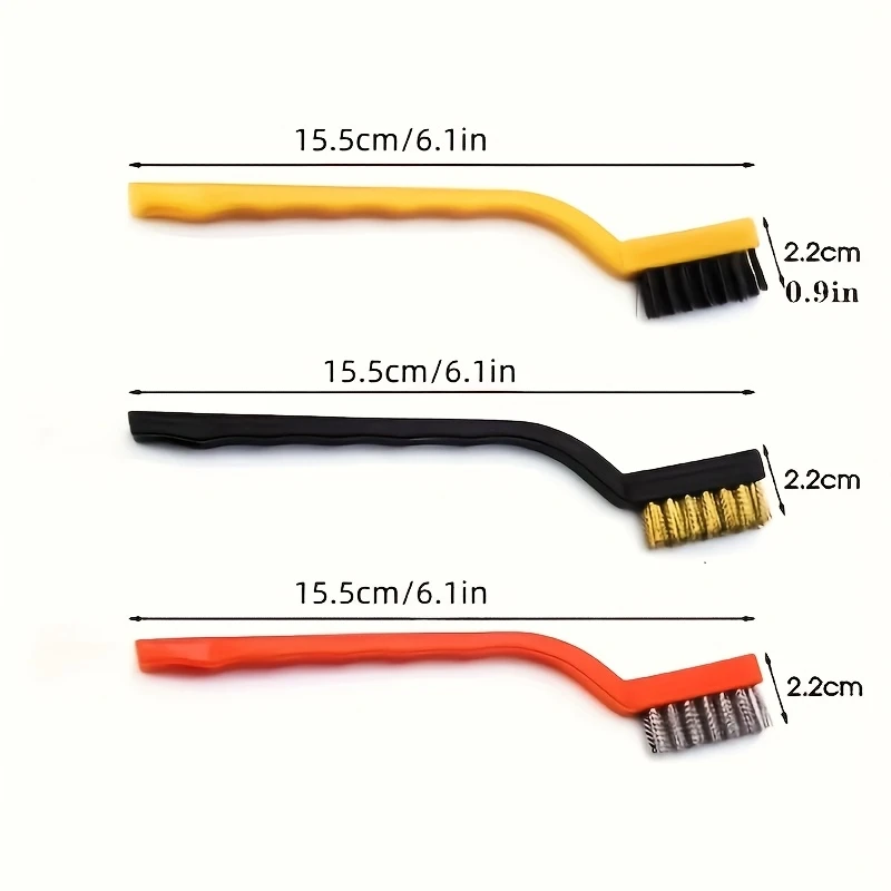5-piece kitchen cleaning tool set with multi-purpose brushes and scrapers suitable for gas stoves and dirt removal - view 3
