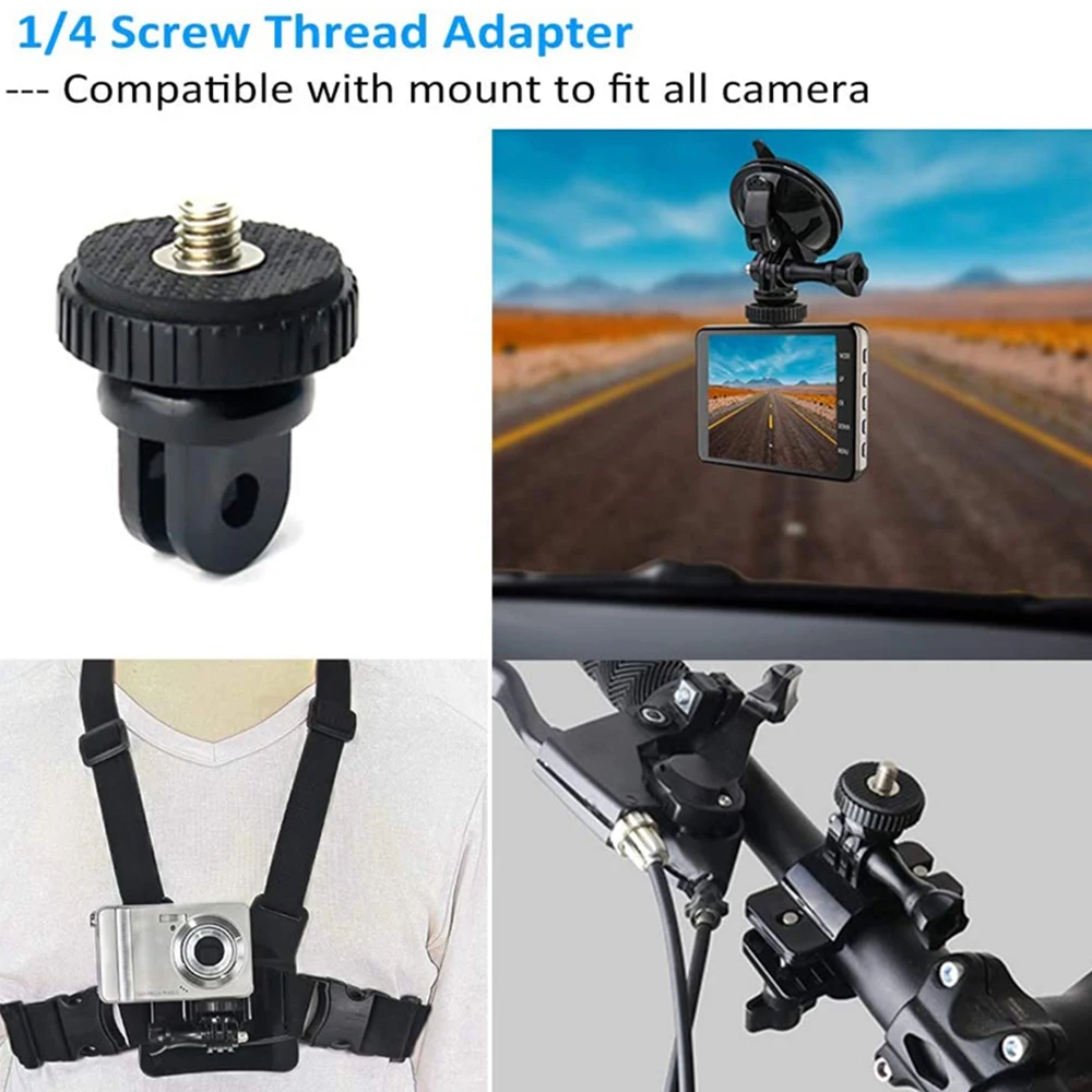 For GoPro Adapter Screw J Hook Adhesives Sticker Helmet Base Set for GoPro Hero 13 12 11 10 9 Insta360 X4 X3 DJI OSMO Action 4 3