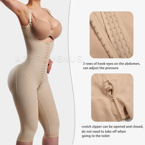 Imagen 2 del producto Fajas Colombianas para mujer, pantalones largos, ropa moldeadora de cuerpo completo, entrenador de cintura posparto, moldeador post liposucción, Body con Control de barriga