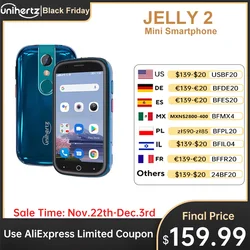 Unihertz-Smartphone Jelly 2 Mini, 6GB, 128GB, Android 11, Helio P60, ocho núcleos, libre, NFC, 16MP, teléfono infrarrojo