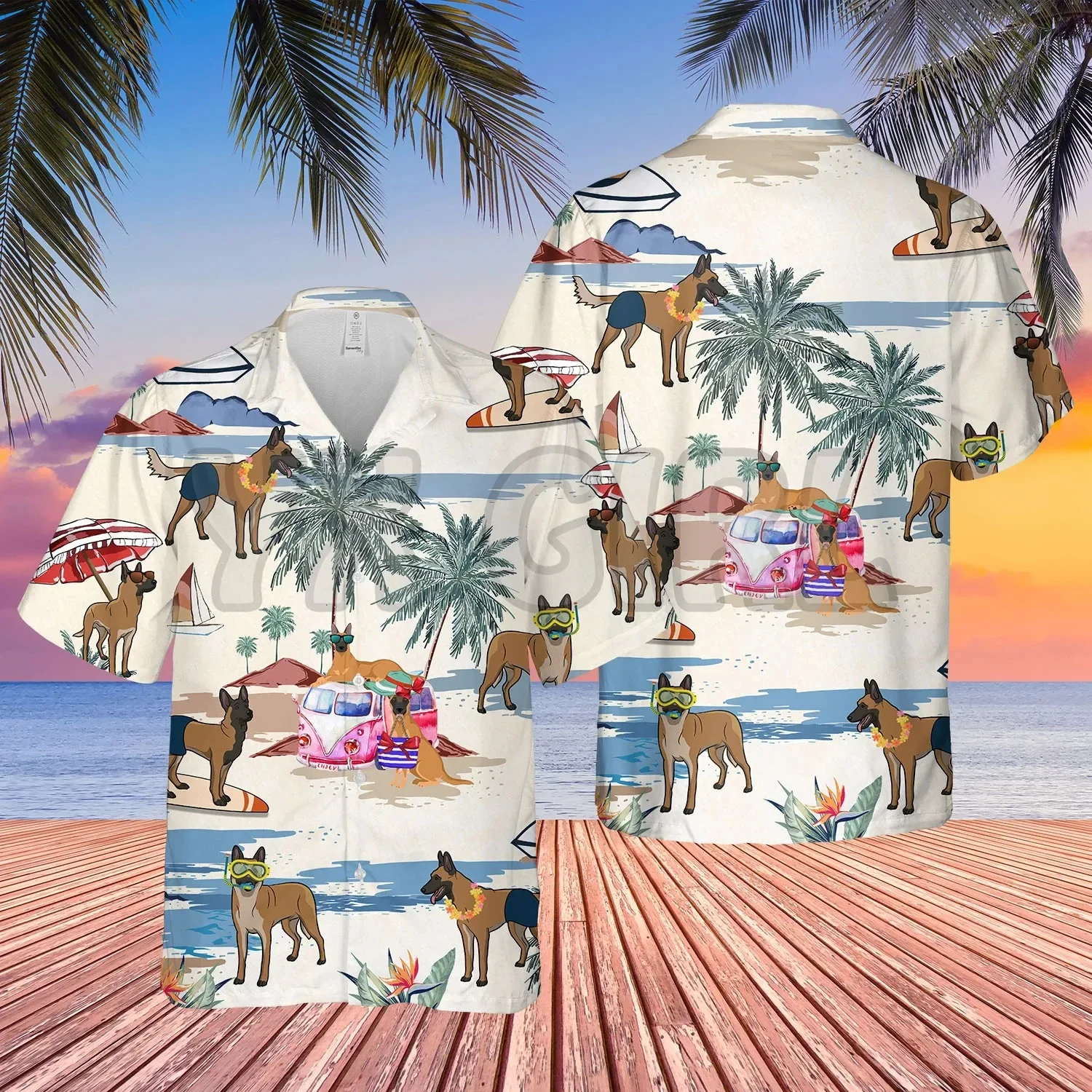 BLOODHOUND SUMMER BEACH HAWAIIAN SHIRT  3D All Over Printed Hawaiian Shirt Men's For Women's Harajuku Casual Shirt Unisex