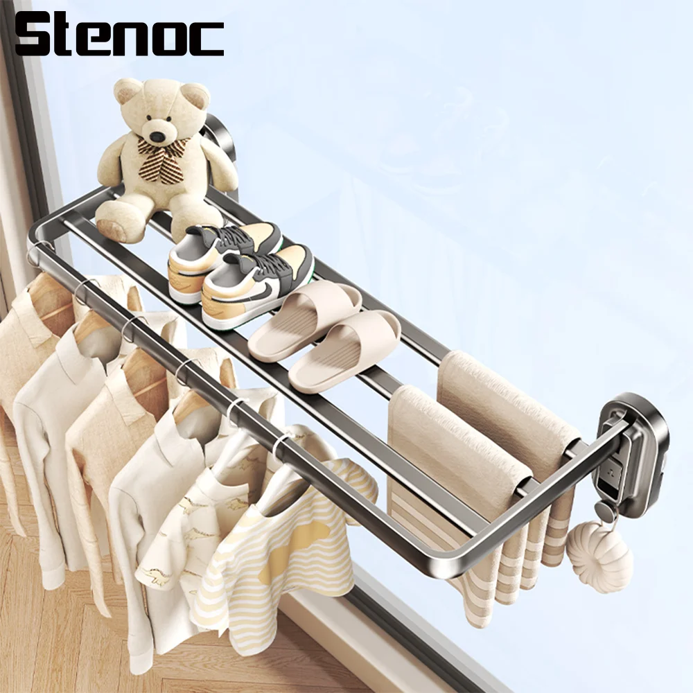 

Grey Suction Cup Bathroom Towel Rack Wall Mount Bath Towel Hanger Holder Folding Large Storage Towel Rail Bathroom Accessories