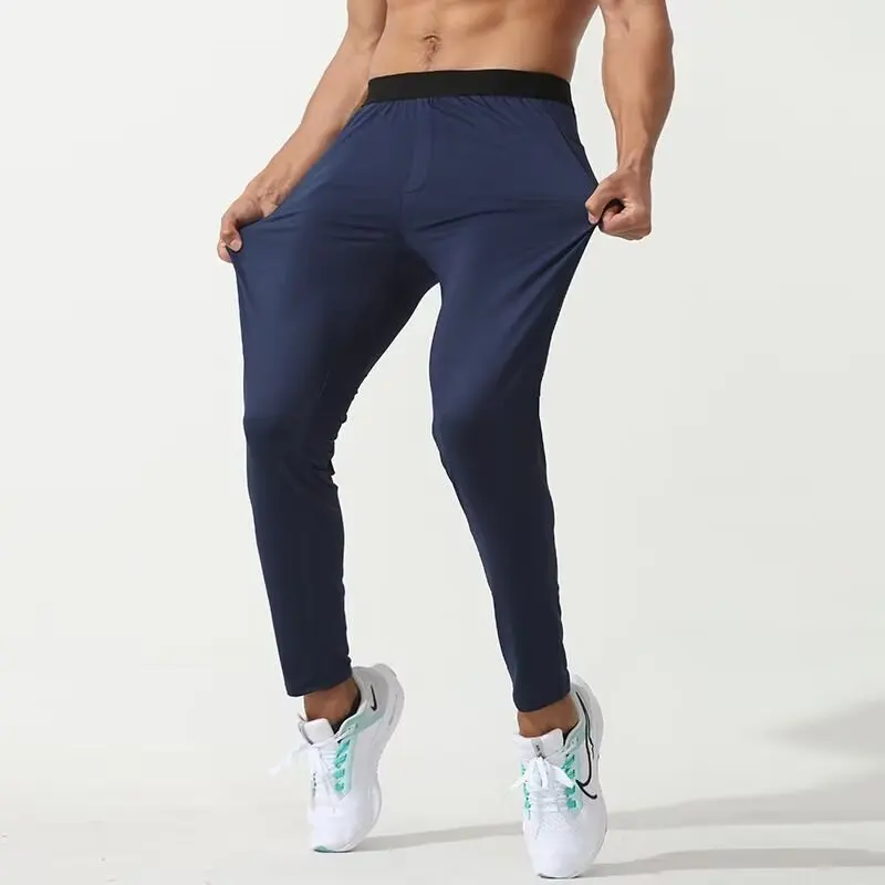 Summer thin men's ice silk casual pants men's pants 2026 new quick drying lightweight