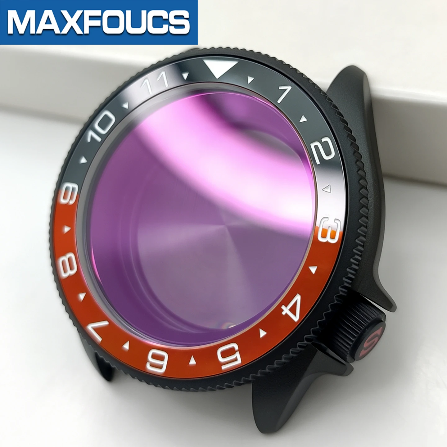 MM300 SRPD SKX Uhrengehäuse-Set Mattschwarze Uhrengehäuse MOD Uhrenteile NH NH35 NH36 4r36 4r35 Modifikationsteile Saphir Maßanfertigung – Detail 17