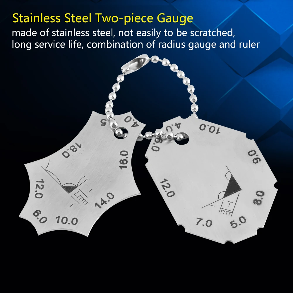 Welding Ruler Fillet Weld Tee Joint Welding Throat Depth Leg Length Gauge Ruler Two piece Gage Welding Gauge Two piece Gage
