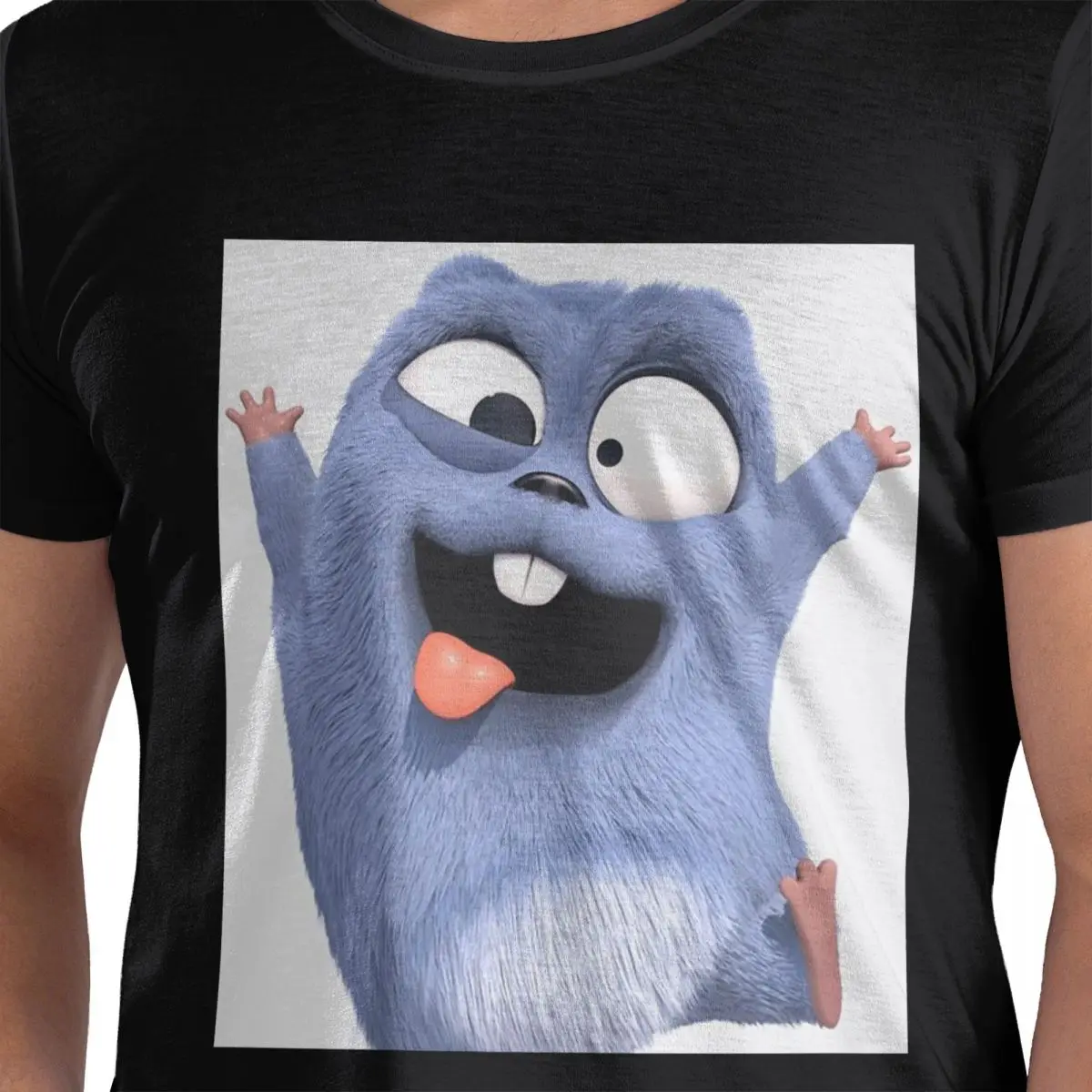 

Футболка из 100% хлопка с рисунком гриззи и леммингов, мужские футболки большого размера, мужские футболки с круглым вырезом и коротким рукавом, S-6XL