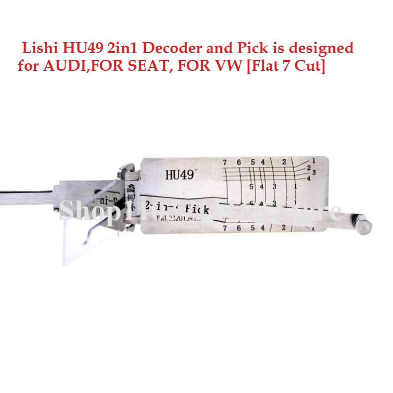 

Ganzua Lishi HU49 2in1 Decoder and Pick Is Designed for AUDI,FOR SEAT, FOR VW [Flat 7 Cut] Picklock Locksmit Lockpicking Lock