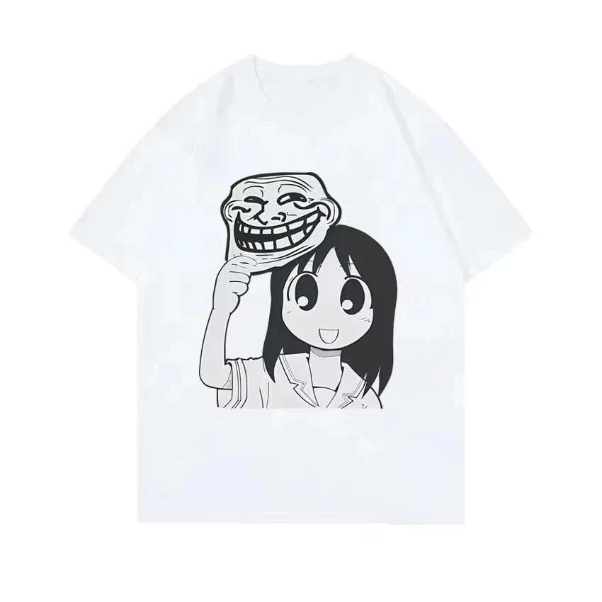 2026 New Family Matching Unisex Oversized T Shirt Osaka Funny Anime Girl Mask Meme Graphic Print Streetwear Casual Tee