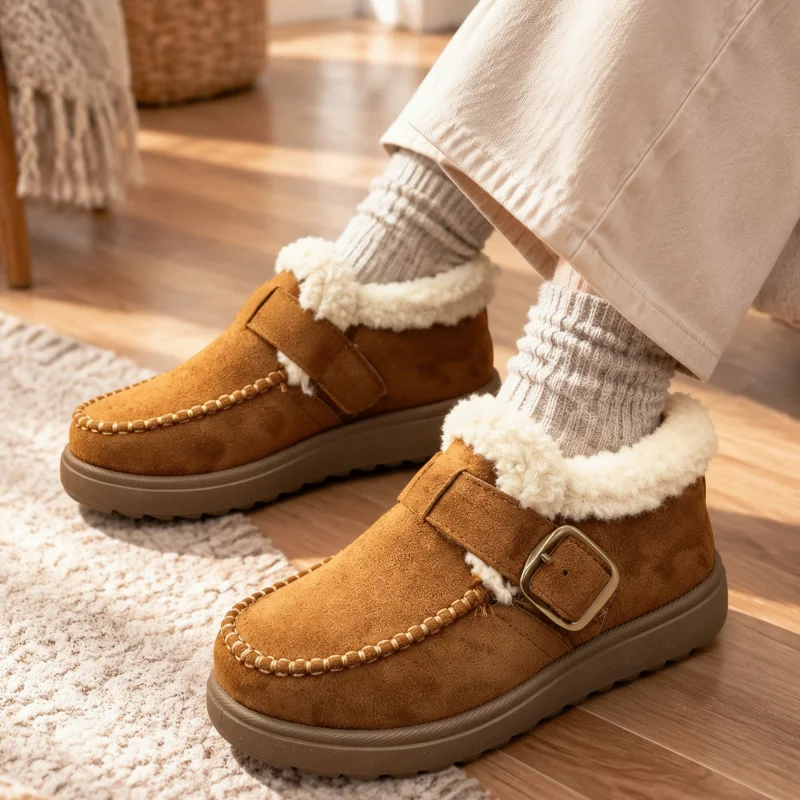 Trendy Buckle Decor Women’s Ankle Boots, Versatile Footwear for Street Look, Classic Silhouette Casual Boots for Women