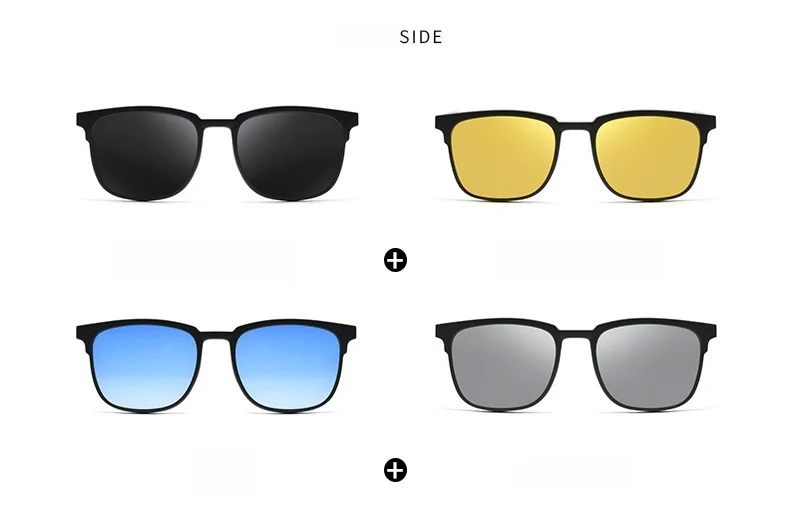 Hochwertige, ultraleichte Anti-UV-3D-Filmbrille mit polarisiertem magnetischem Clip-On-Brillengestell für Herren, Vintage-Titanbrille 9688ZM – Detail 19