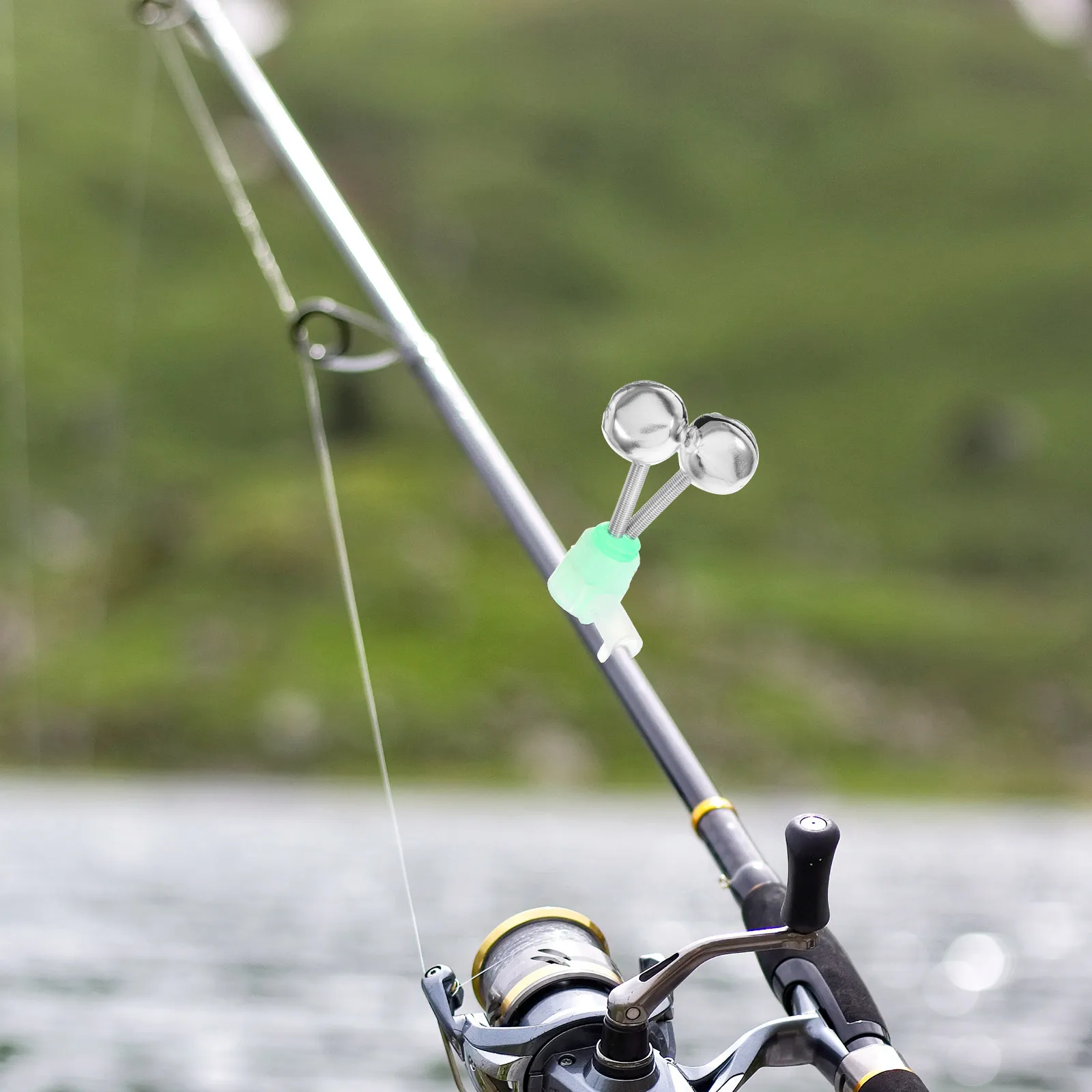 

20 pcs Alarm Clip Style Dual Rod Clamp Tip Mount For Night Fishing Fish Rod Bells Alert Bell Fishing Twin Bells