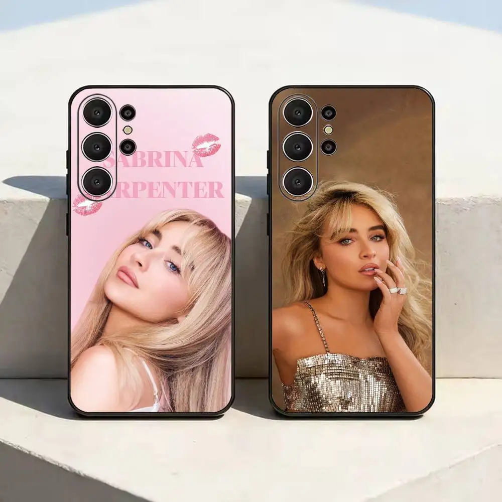Singer Sabrina C-Carpenter  Phone Case For Samsung S26,S24,S21,S22,,Plus S23,S30,Ultra,S20,Fe,Black Soft Silicone