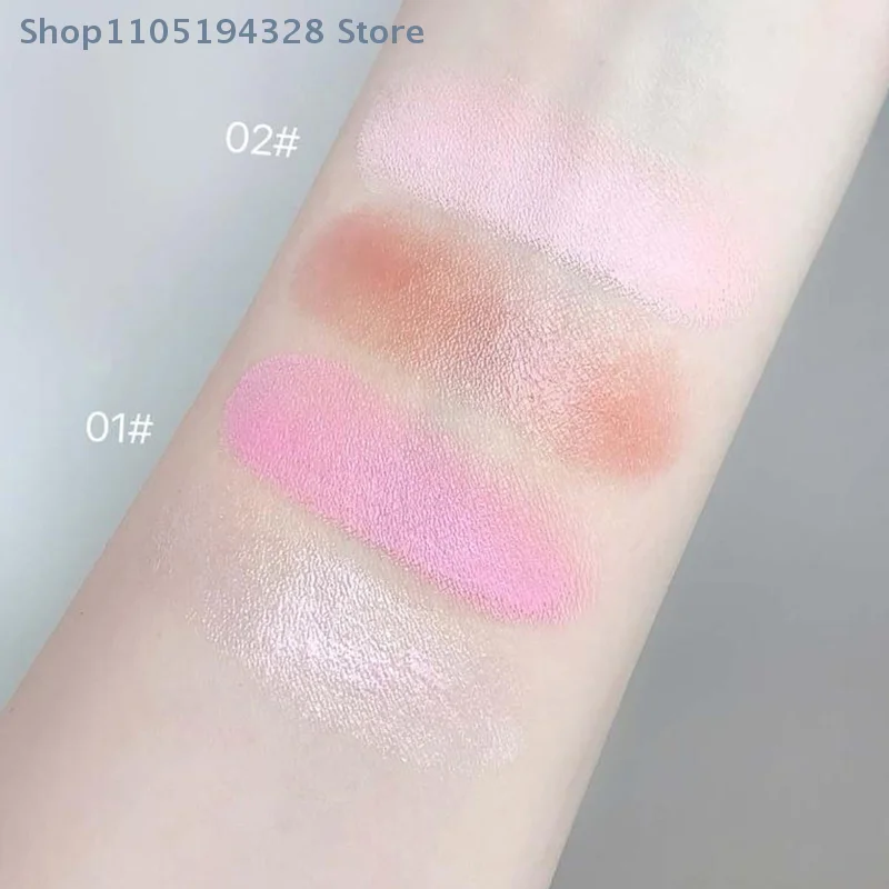 [MP]Cappuvini Water Shining Cheek Blush Highlighter Cream High Gloss Glitter Rouge Natural Brighten Face Contouring Blush Makeup