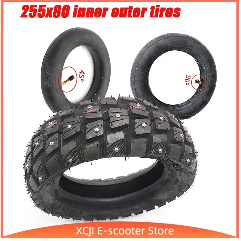 255X80 Tires for Electric Scooters 10x Dualtron KuGoo M4 10 Inch 10x3.0 80/65-6 Off-Road Tires Winter Snow Tire Accessories