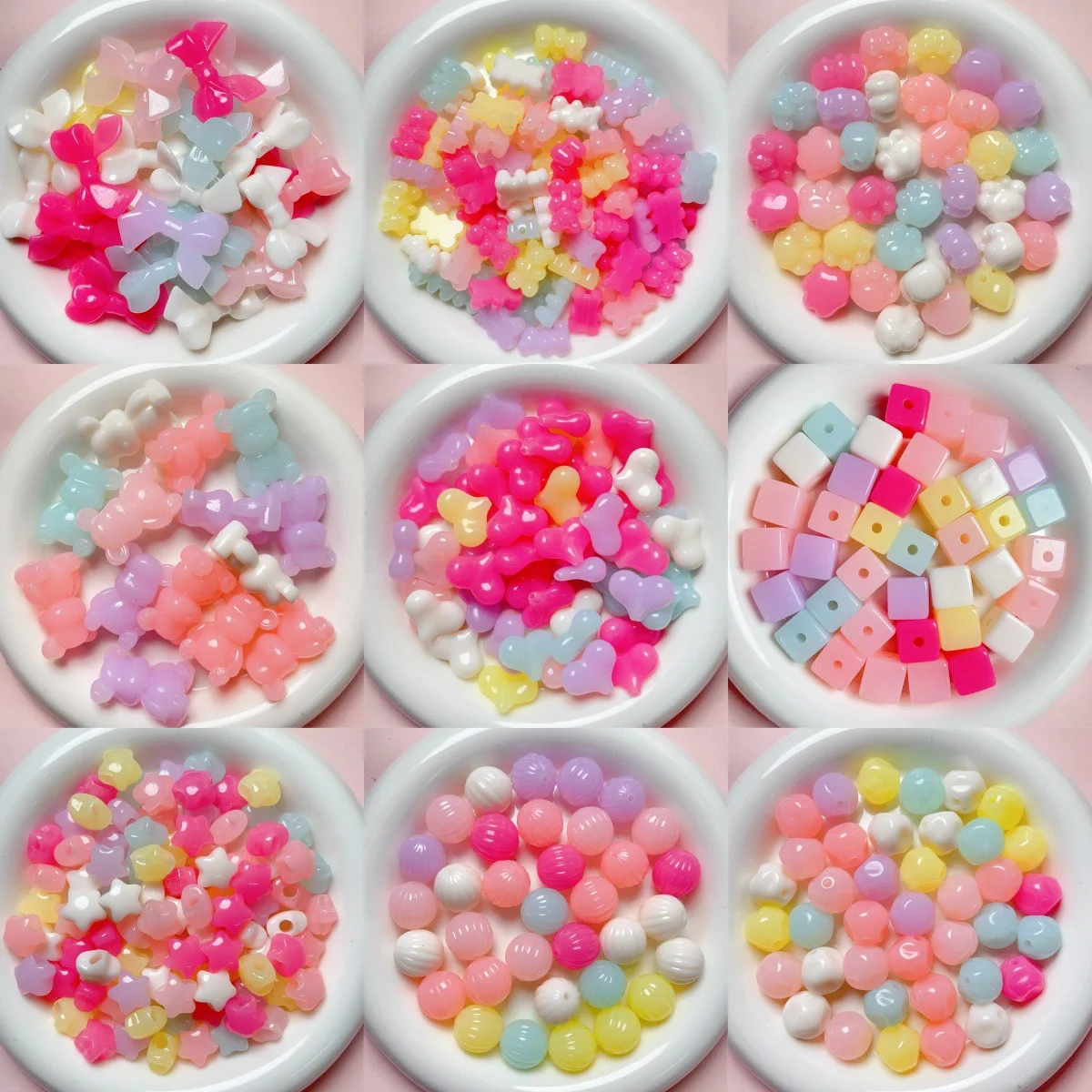 لطيف هلام الدب Kawaii الخرز لصنع المجوهرات Crafts بها بنفسك الحرف الديكور الهاتف سلسلة المفاتيح الاكسسوارات سوار الشعر حبل السحر
