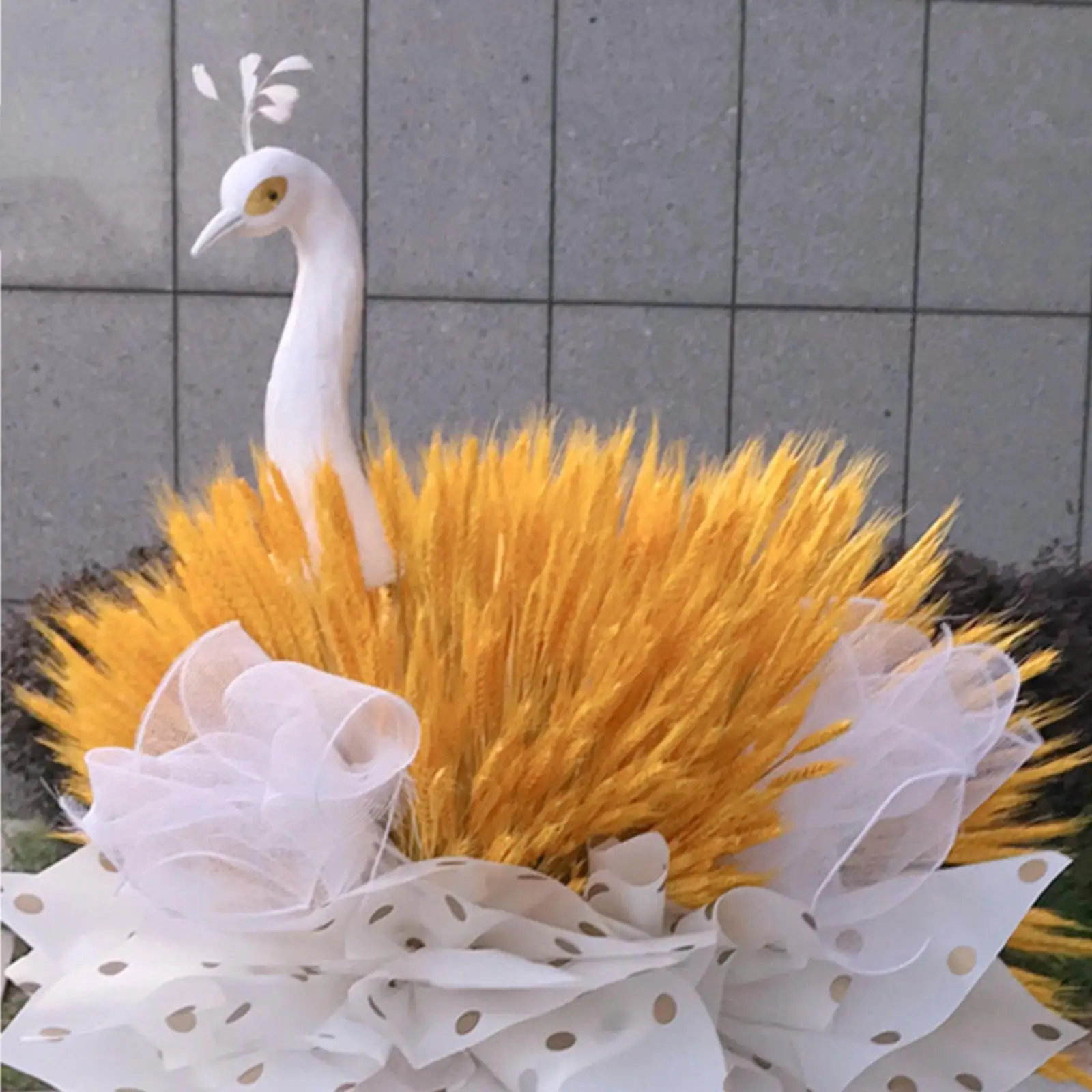 الطاووس عارضة أزياء رئيس ترتيب الأزهار ديكور لذكرى الزفاف مأدبة افتتاح سلة للزهور الديكور متجر اللوازم