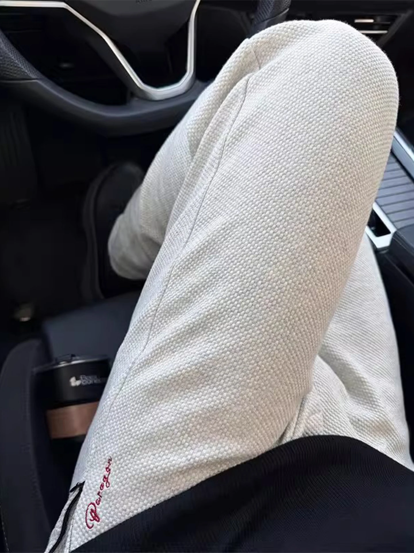 

Спортивные брюки в американском стиле для мужчин, прямые брюки в стиле High Street, спортивная одежда с вышивкой, красная этикетка, узор в виде сот.