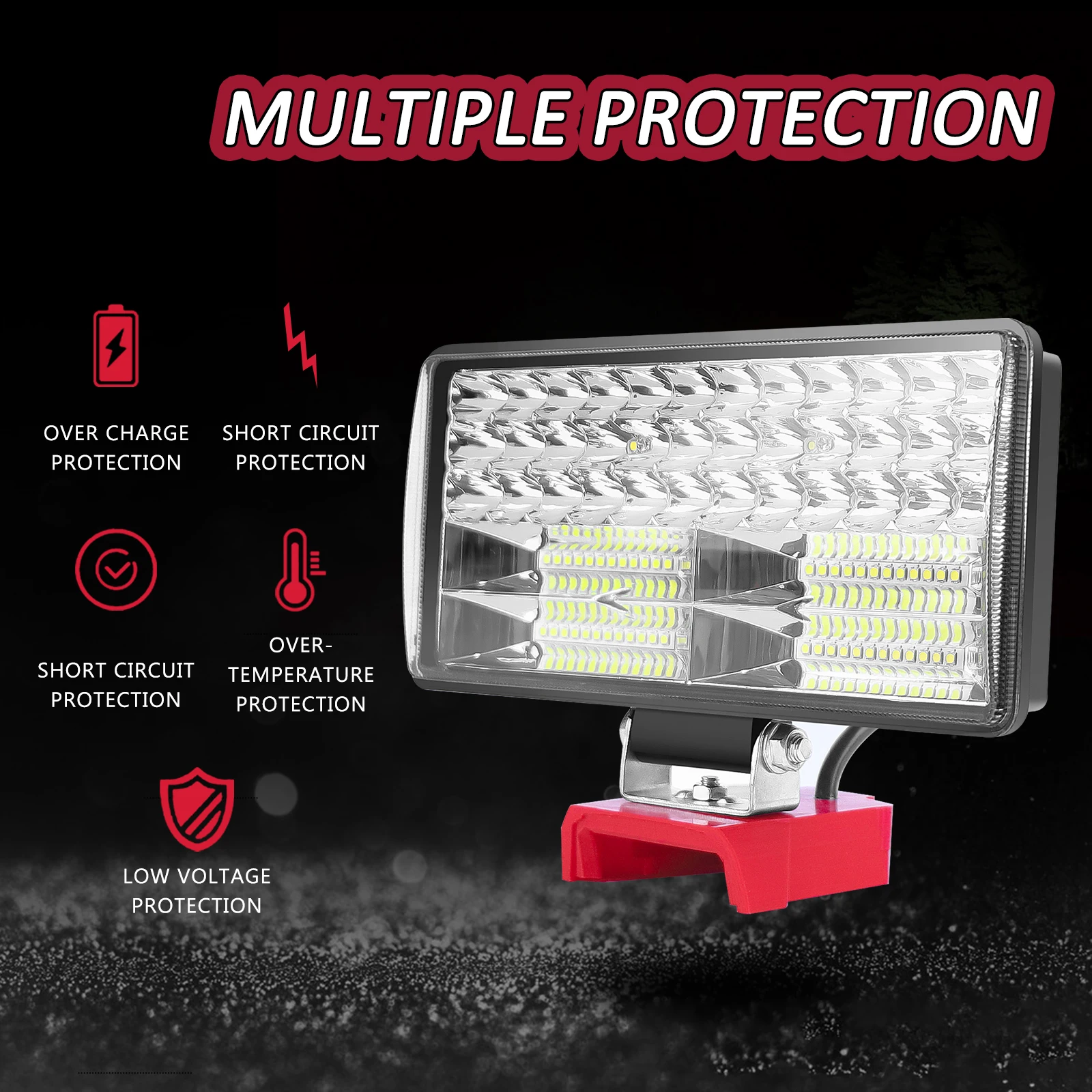 35W Emergency LED Work Light For Milwaukee 14.4V-18V Li-ion Battery Vertical Lamp Rechargeable Outdoor Portable Flashlight