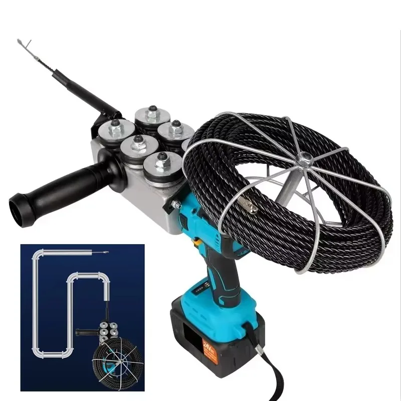 【Industrial】Automatic Electrical Wire Threading Machine Lithium Battery Powered Electrician's Threader Wire Feeding Tool Cable P