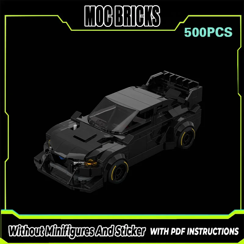 

City Car Model MOC Building Bricks WRX High Performance Concept Car Modular Technology Gifts Holiday Assemble Children Toys Suit