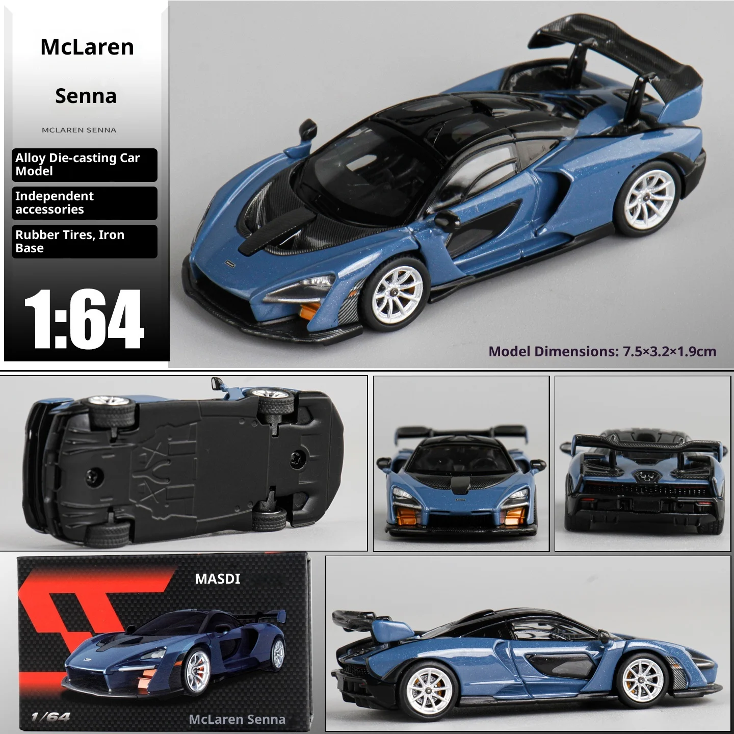 シミュレーション-1-64-マクラーレン-セナ-スポーツカー-おもちゃ-合金製カーモデル-コレクション-ディスプレイ-ミニチュア車-コレクション-ホームデコレーション