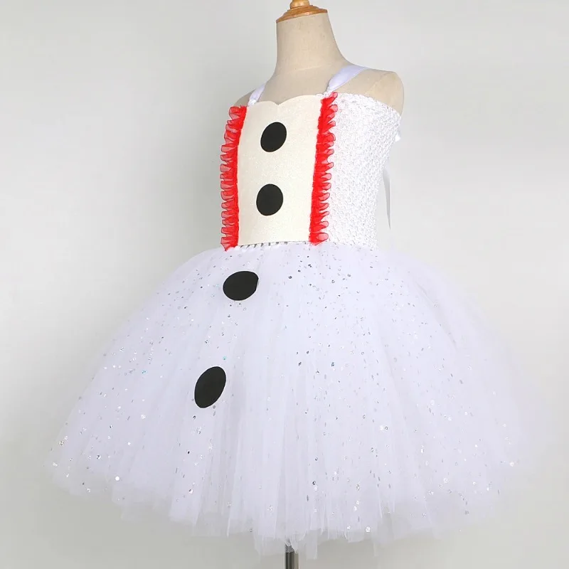 White Tulle Puffy Dress for Little Girls, Elegant Voluminous Skirt, Formal Clothes for Kids' Christmas, New Year Holiday Parties