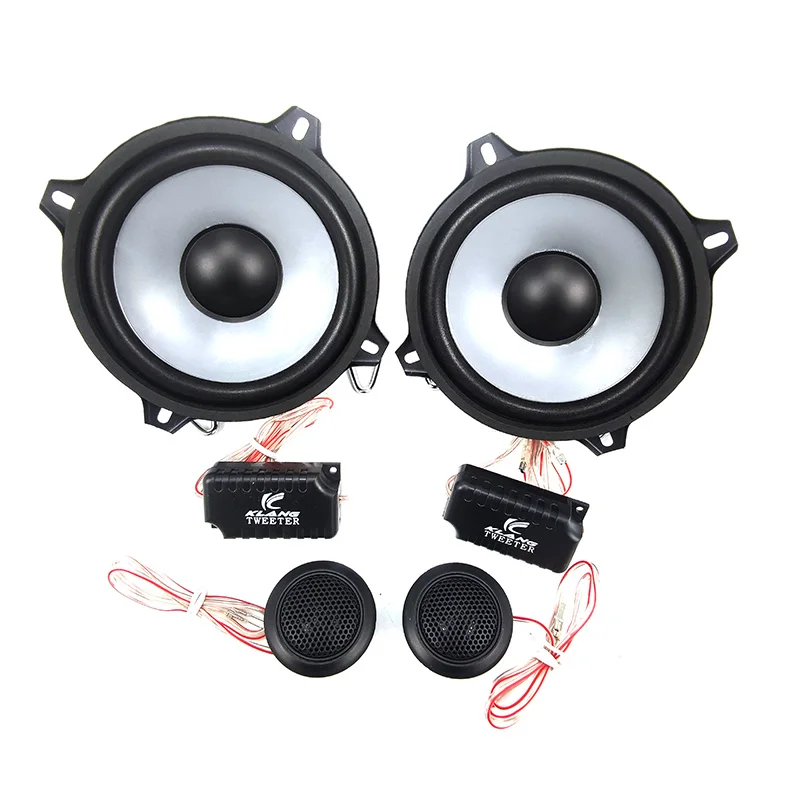 Factory Wholesale 2 Ways Car Door Speakers Components Full Range RMS 30W 88DB 4/5/6 Inch 2-way Car Speakers set(1pair speaker0