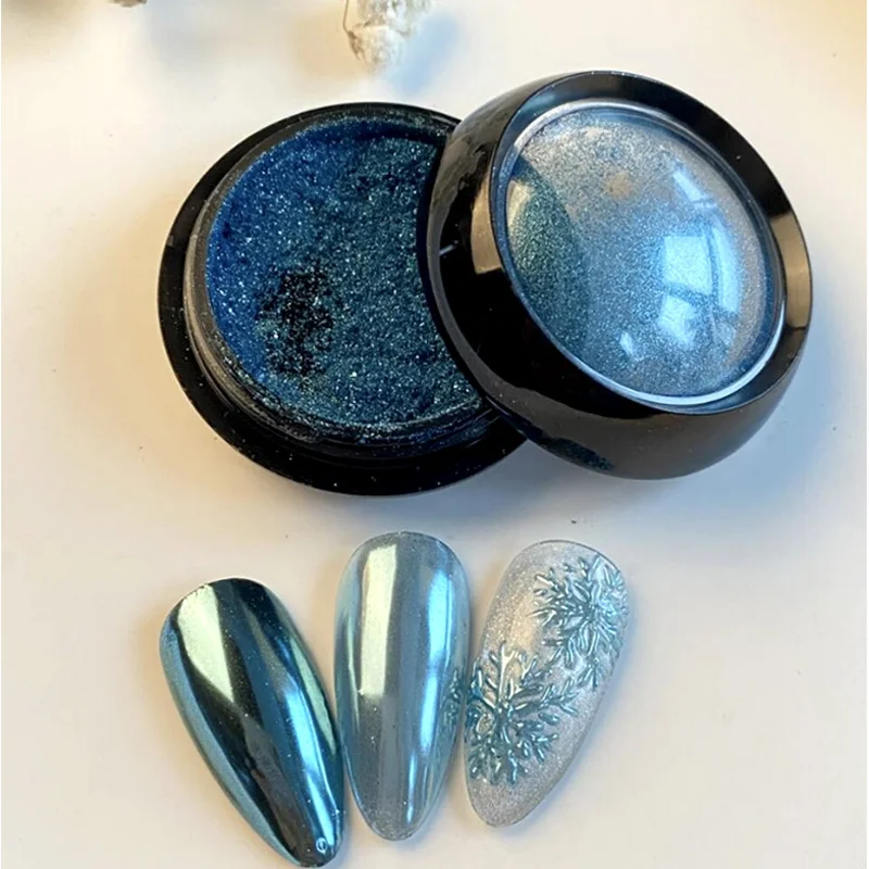 TSZS-polvo de uñas cromado metálico, 12 colores, estilos Y2K, espejo mágico para uñas, polvo de Metal fino para frotar en polvo de uñas, brillo