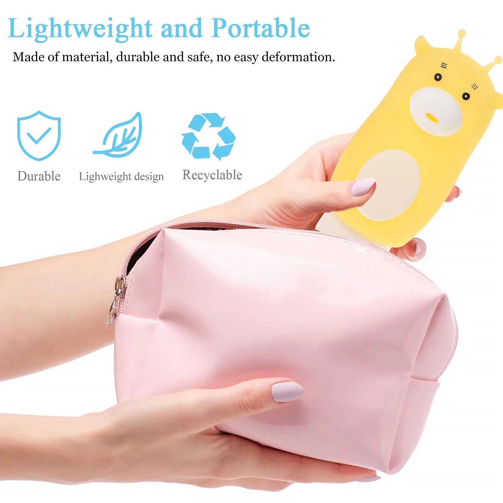 

1Set Empty Dispenser Bottles Cartoon Portable Shampoo Lotion Storage Bottles Travel Lightweight 50ml Pink Rabbit 70ml Yellow