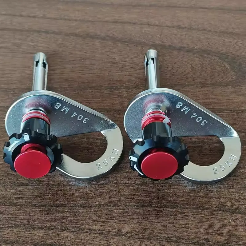 1 Pcs M8 Rock Climbing Detachable Anchor Point 304 Stainless Steel Rock Nail Safety Rope Fixator Expansion Nail