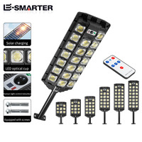 LED Solar Wall Light Outdoor Lamp PIR Motion Sensor Solar Powered Sunlight Street Light for Garden 3 Modes Remote Control
