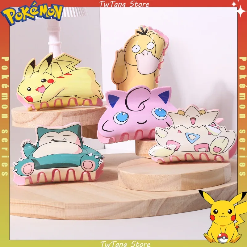 Explosions Pokémon Kawaii Cartoon Catch Clip Acrylic Hair Headdress Students Hair Ponytail Catch Birthday Gift Hair Accessories
