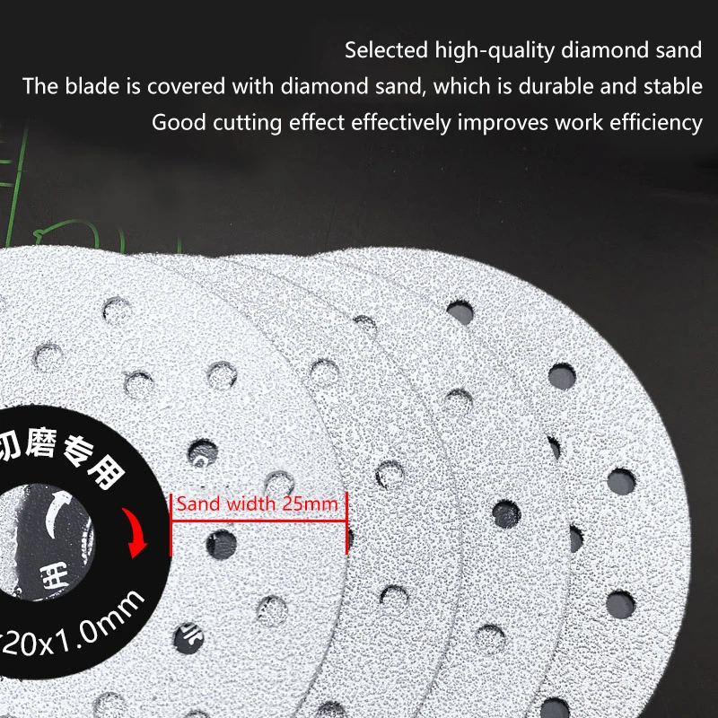 Discos de hoja de corte fino para máquina de mármol, amoladora angular, disco de corte en seco de diamante de 100mm, losas de porcelana, azulejo de cerámica, mármol, 1 ud.