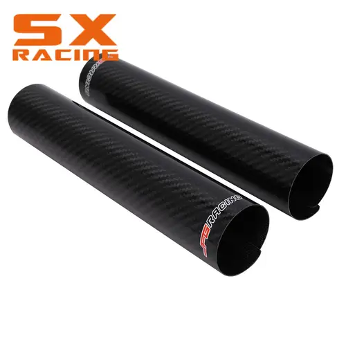 Imagen 2 del producto Protector de horquilla delantera de fibra de carbono para motocicleta, accesorio de cubierta envolvente para YAMAHA HONDA KTM EXC SX SXF XC XCF XCW 125 250 350 450 530 JFG