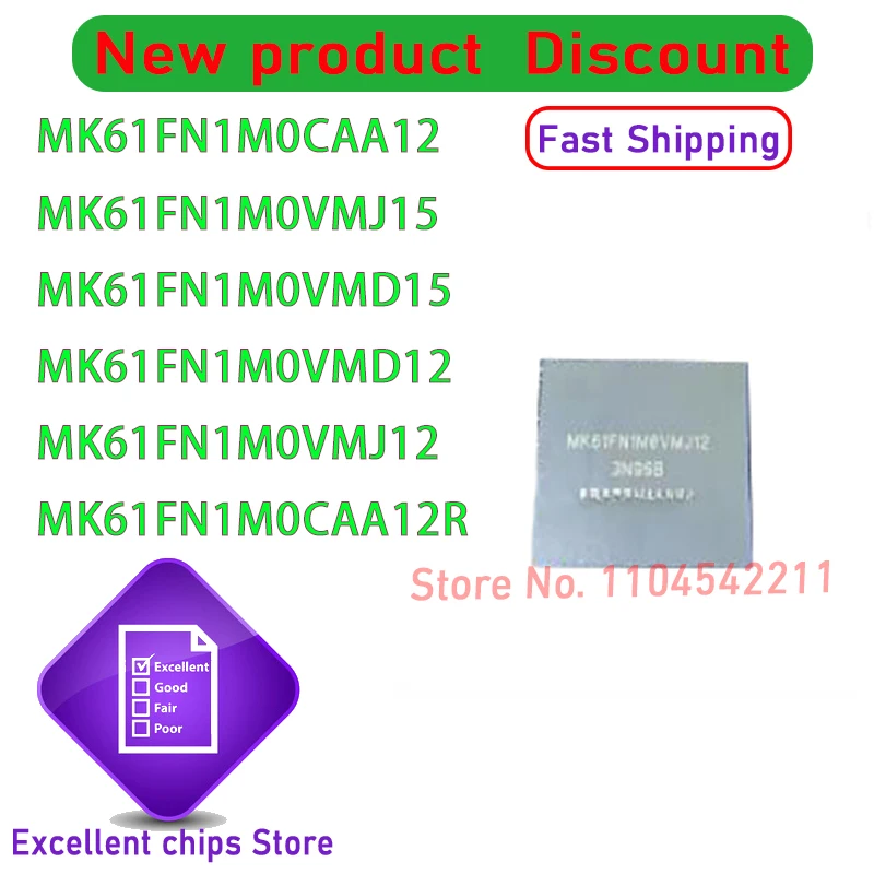 (2piece) 100% New MK61FN1M0VMD12 MK61FN1M0VMD15 MK61FN1M0CAA12R MK61F BGA Chipset N1M0VMJ12 MK61FN1M0VMJ15 MK61FN1M0CAA12
