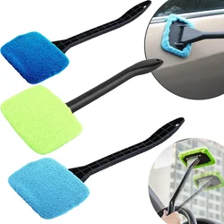 Brosse de nettoyage de vitres de voiture, lave-glace en microfibre, brosse de lavage de pare-brise, vadrouille de nettoyage, manche Long, outil de lavage, accessoires de voiture