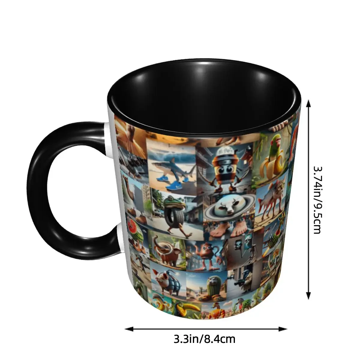 DIY Tung Tung Tung Sahur Funny Meme Italian Brainrot Ceramic Mugs Customized Coffee Cup Creative Gift