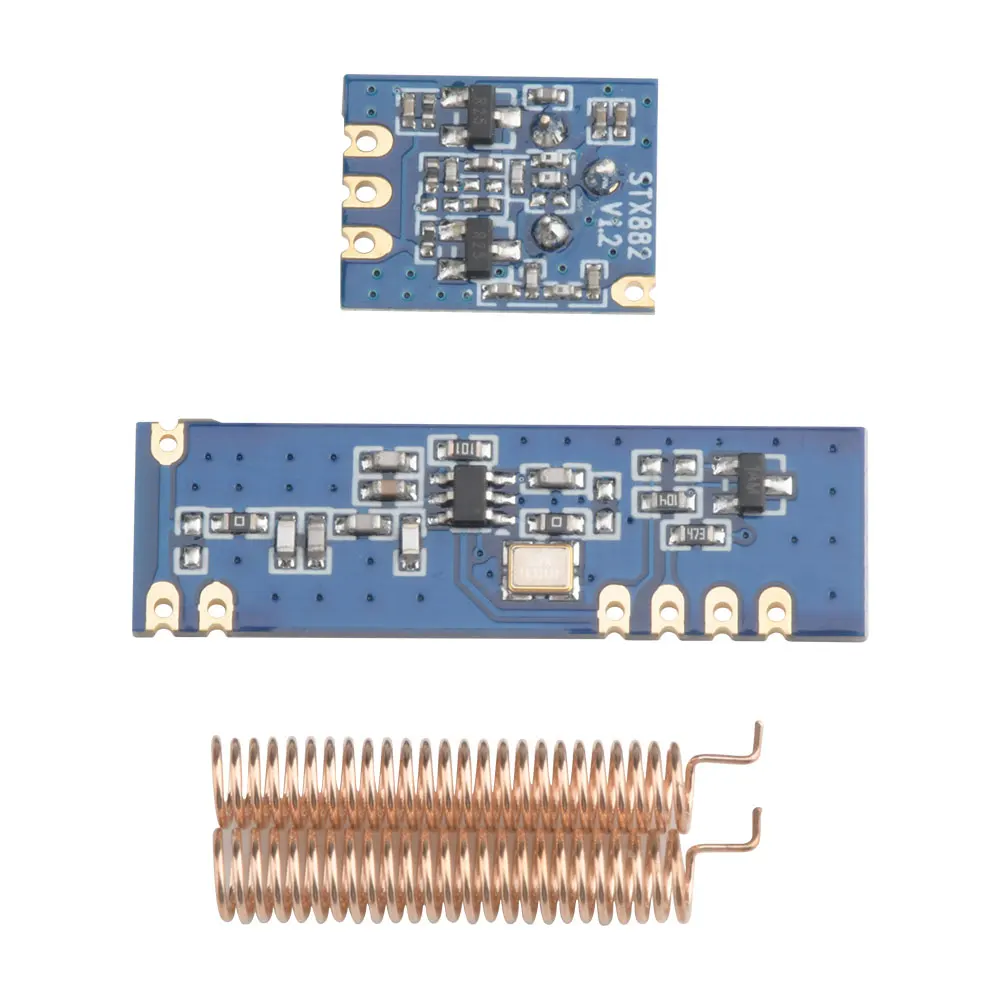 433MHz 100 Meters Wireless Module Kit ASK Transmitter STX882 + ASK Receiver SRX882 + 2Pcs Copper Spring Antenna