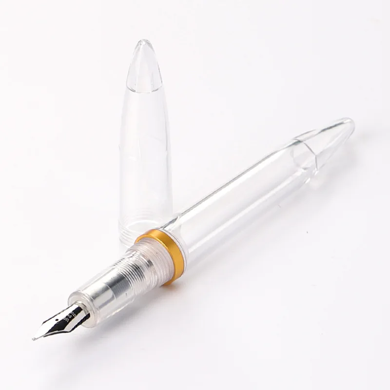 High capacity Transparent fountain pen Business office Medium  EF/F Nib Ink Pens calligraphy pen student Gift