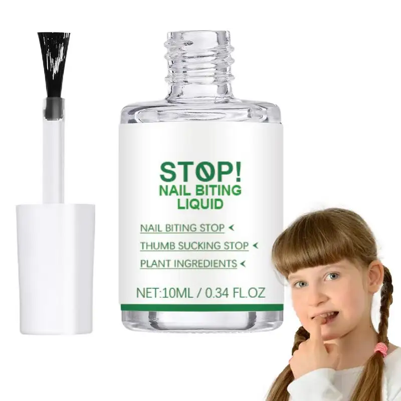 Stop Nail Biting Liquid Bitter-Tasting Thumb Sucking Solution Nail Care Nail Strengthener Safe Long-lasting Nail Biting Polish