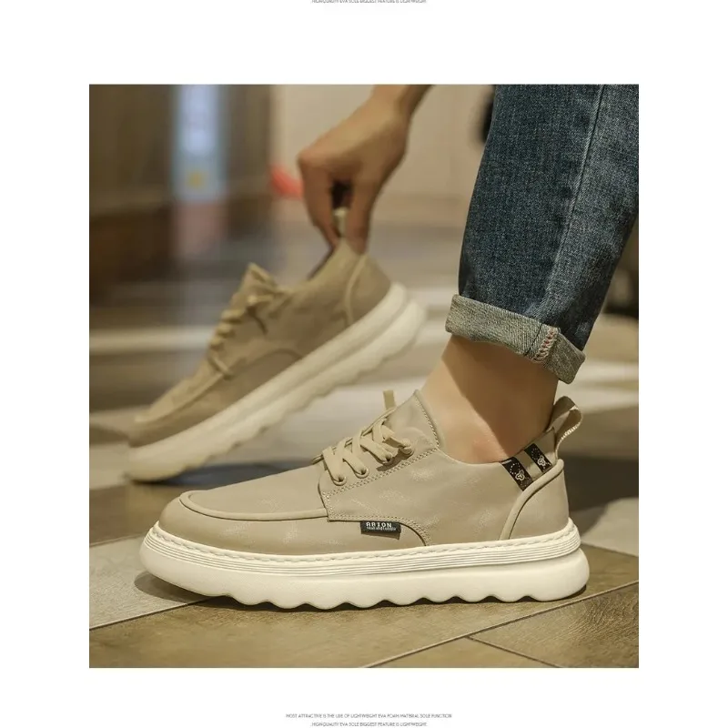 

Men's Casual Sports Shoes with Thick Sole – Multi-Functional Running Style, Lightweight Breathable Lining. Perfect for Outdoor A