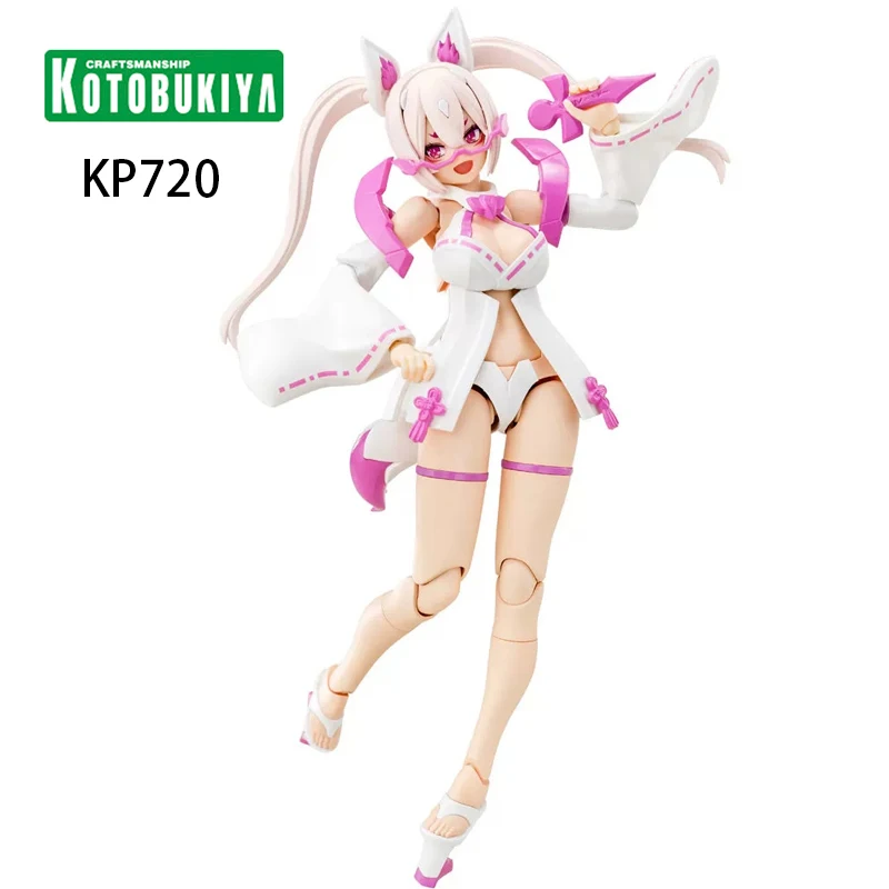 Original Kotobukiya KP720 Megami dispositivo Asra Festival de nueve colas montar modelos Kits Kawaii figura de acción Anime modelo juguetes 14Cm