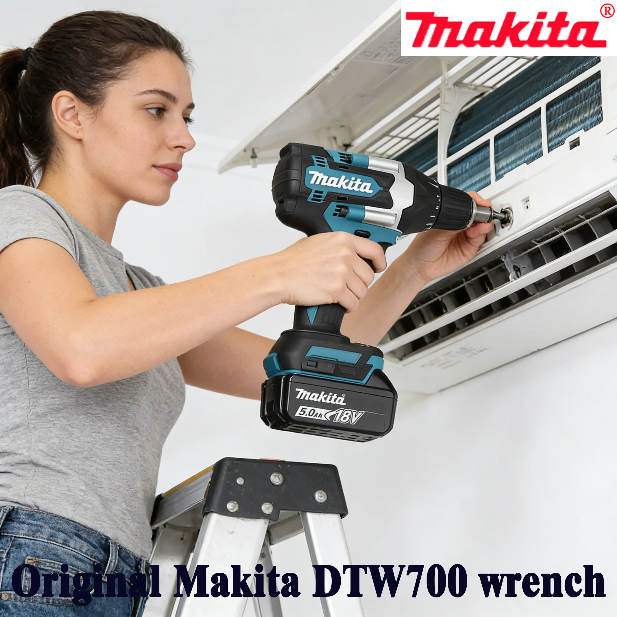 

Ударный гайковерт Makita DTW700, аккумуляторный, 18В, бесщеточный двигатель, 700 Нм, с регулируемой скоростью, высокая эффективность, долговечный, с автоматической остановкой